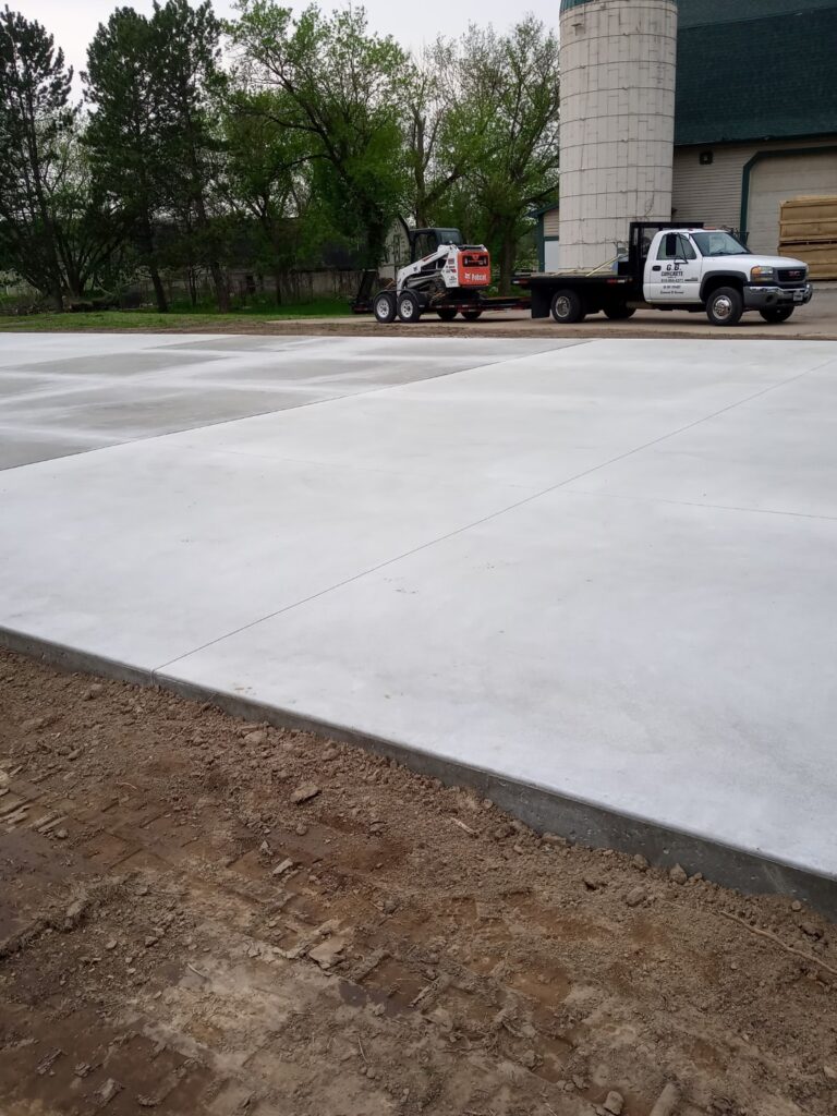 Concrete Parking lot Barn flatwork