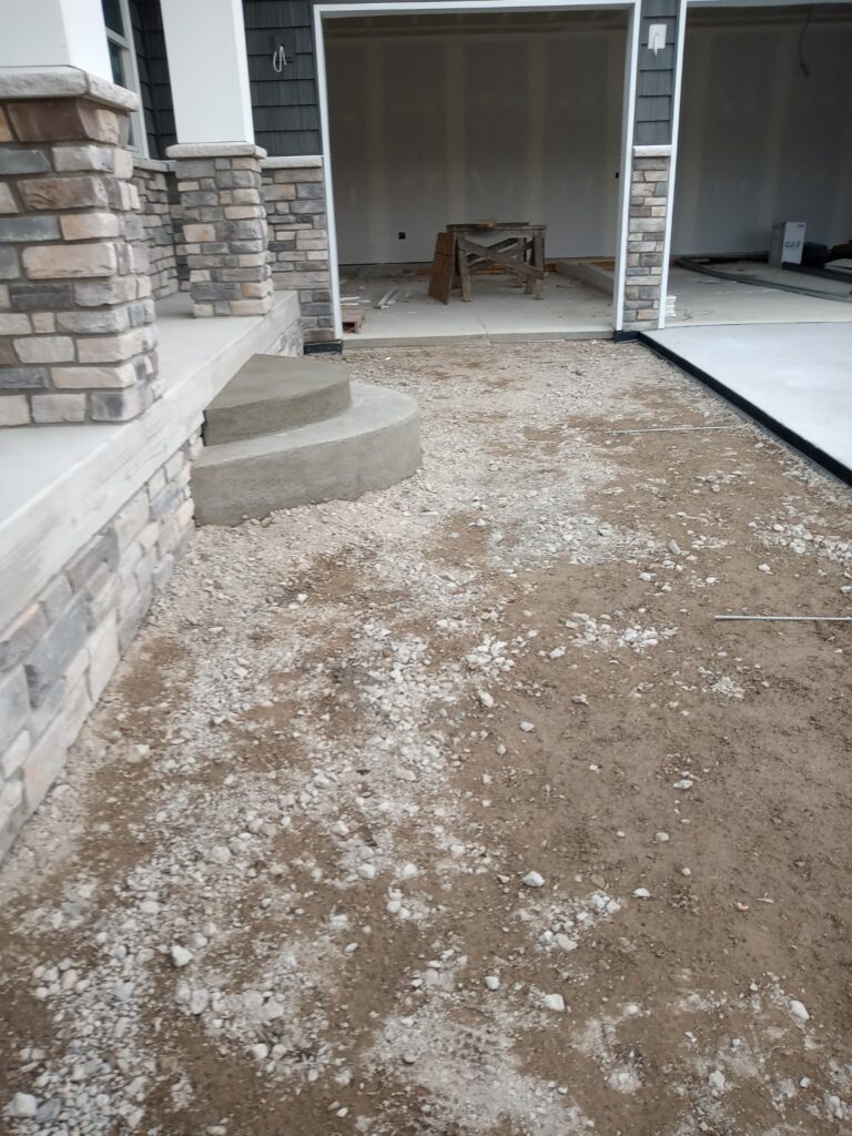 New Concrete Porch Steps - flatwork MI