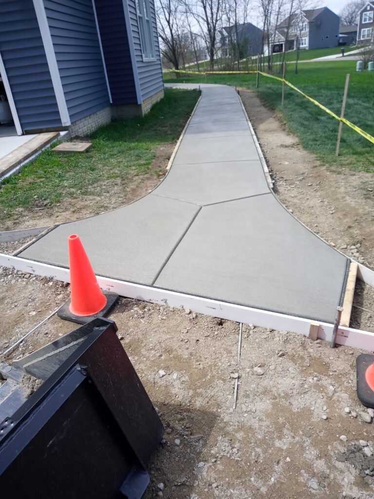 residential home sidewalk flatwork