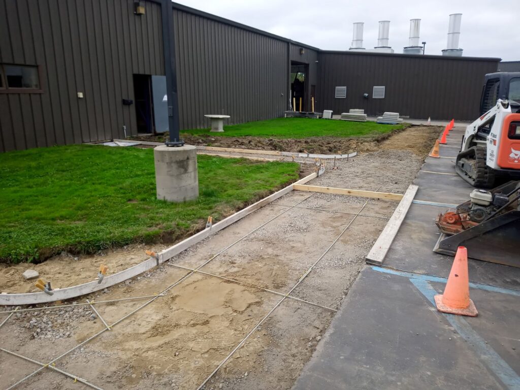 Commercial Sidewalk concrete flatwork preperation 1