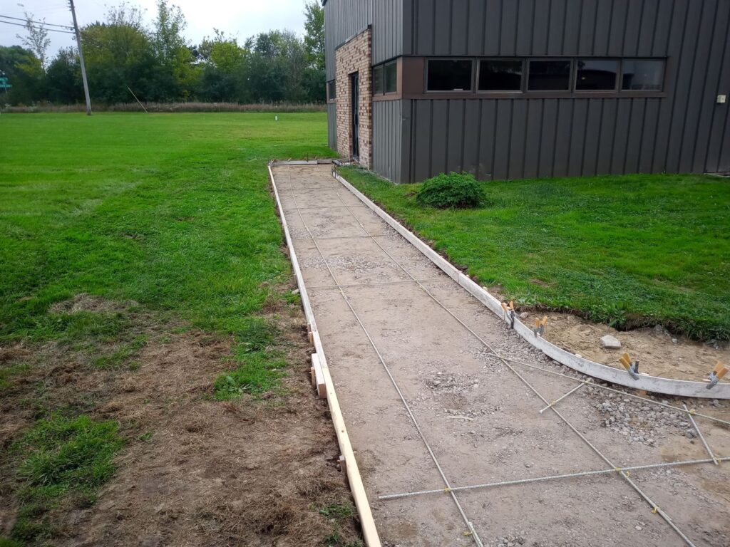 Commercial Sidewalk concrete flatwork preperation 2