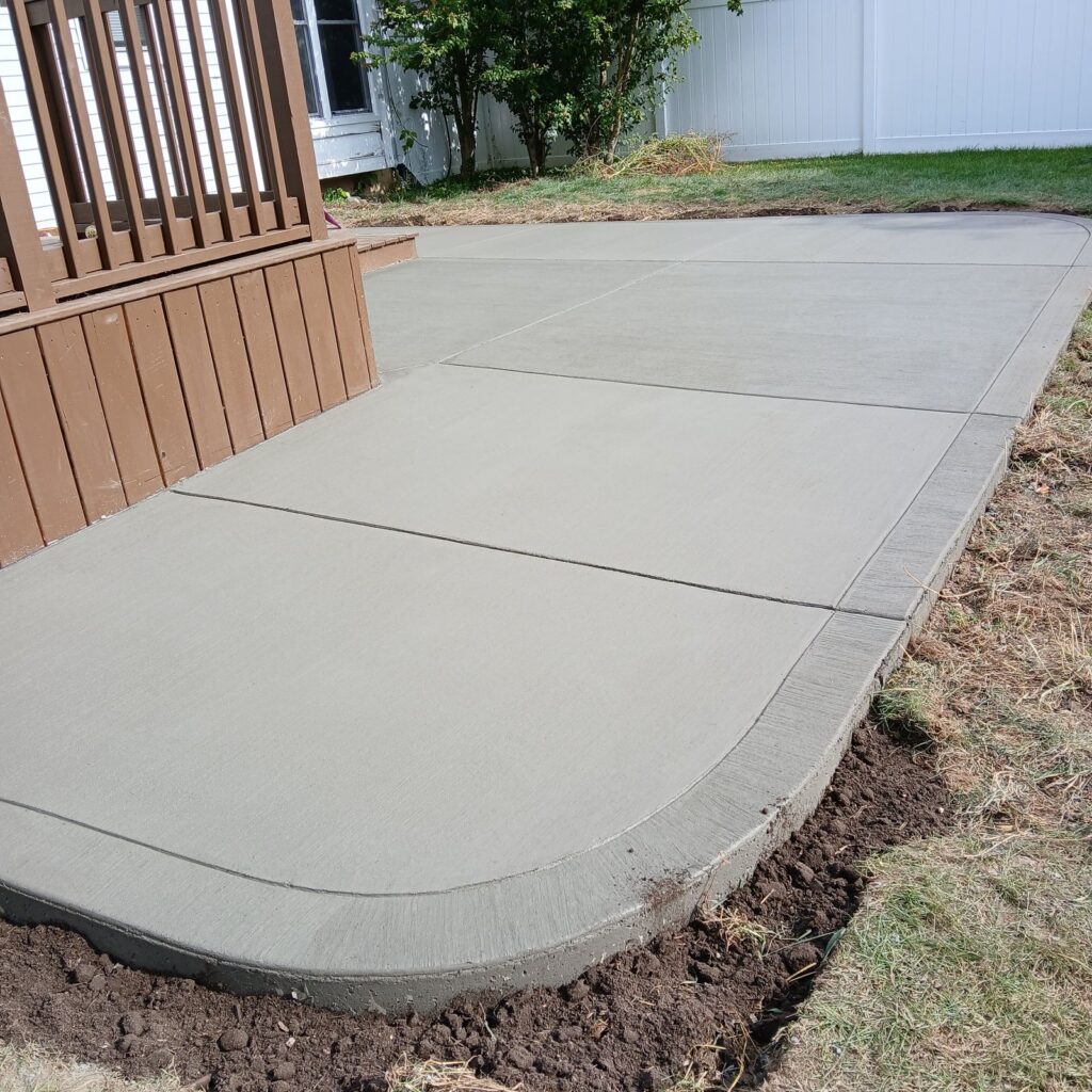 Concrete patio area 1