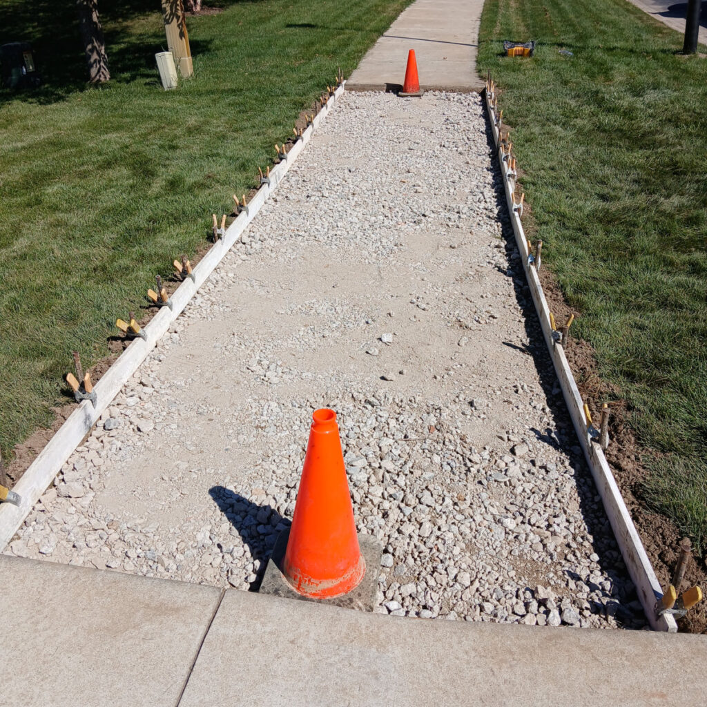 Sidewalk Flatwork Prep